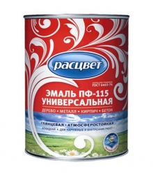 Эмаль ПФ-115 Расцвет черная 2,7кг ГОСТ 6465-76 (7712) 6шт/уп