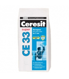 Затирка "Ceresit" СЕ 33 серый 07 5кг (мешок) 4шт/уп**