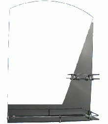 Зеркало "207П" (600х800 мм)+2полочки с ограничителями П15,П60 (комплектующие) Ю683